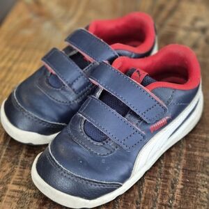 Puma Kids Blue and Red Velcro Sneakers